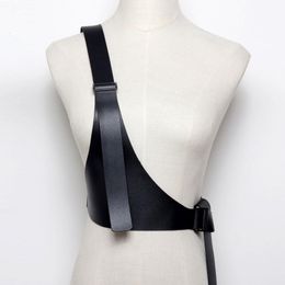 Suspenders TRODEAM Women Sexy Leather Body Bondage Cage Sculpting Harness Waist Belt Straps Garter Belts Waistband Harajuku Suspenders 230317