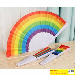 Folding Spain Pride Festival Style Hand Fan Dance Wedding Party Fabric Folding Hand Fan Accessories