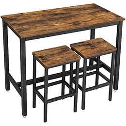 Барный стол с 2 барными табуретками обеденный стол с кухонной стойкой с барными стульями промышленные для кухонной гостиной.