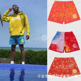 Men's Shorts EE cashew flower series quick-drying loose casual basketball shorts for boys and girls large summer shorts below knee T230317