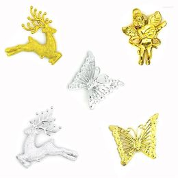 Christmas Decorations 6pcs/pack Angel Butterfly Elk Pendant Baubles Xmas Tree Hanging Decor