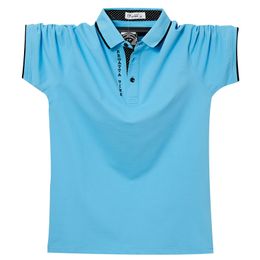 Men's Polos Summer Men Polo Shirt Mens Classic Solid Polo Shirts Cotton Shirt Large Size Casual Fashion Men Plus 6XL 5XL XXXXL 230317