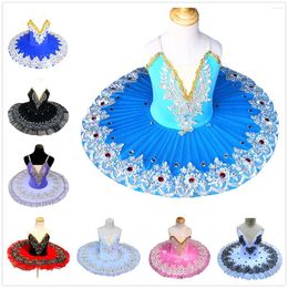 Stage Wear White Swan Lake Ballet Tutu Skirts For Girls Belly Dance Dress Cute Children Performance Costumes