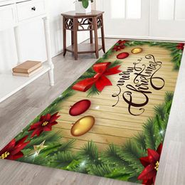 Carpets Merry Christmas For Living Room Bedroom Area Rugs Year Kids Play Rug Soft Flannel Xmas Long Strip Kitchen Mats