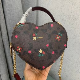 shoulder bags for women designer handbag bag Purse Chain Cross body Mini Heart Love Leather Double Letters handbags 30 styles 230129