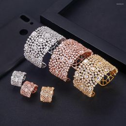 Bangle Accking Luxurious Zircon Elements Bracelet White Gold-color Fashion Jewellery Made With Wholesale