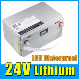 24V 100AH Lithium ion Battery LCD Waterproof 12.6V Solar Golf Car Battery for Forklift fork
