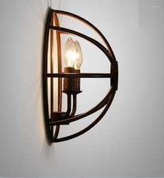 Wall Lamp IWHD Iron Sconce Industrial Loft Vintage Restaurant Bedroom Rusty Color Retro Light Fixtures Home Lighting