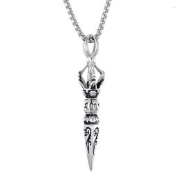 Pendant Necklaces Stainless Steel Mantra Vajra Jiang Mochu Necklace For Men Buddhist Jewelry