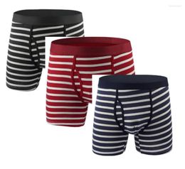 Underpants Wholesale 3PCS Pack Cotton Men's Sport Wear Long Boxer Brief Underwears Large Plus Size