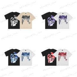 Men's T-Shirts 22SSRevenge Letter Old Metal Broken Skull Short Sleeve T-shirt Men and Women bf Half Sleeve T230317