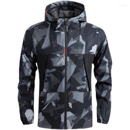 Hunting Jackets Spring And Autumn Fashion Mountaineering Turtleneck Jacket Thin Casual Quick-drying Outdoor Sports Hooded Men