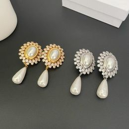 Backs Earrings Sun Flower Ear Clip European And American Style Light Luxury Retro