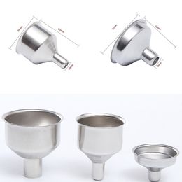 Home Kitchen tools Small Funnel For Most Hip Flasks Kitchen Flask Wine Pot Wide Mouth Stainless Steel Funnels LT304