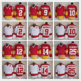 Movie Vintage Hockey Jersey Retro CCM Embroidery 12 Jarome Iginla 2 Al Macinnis 9 Lanny McDonald 10 Gary Roberts 14 Theoren Fleury 25 Joe Nieuwendyk 30 Vernon Jerseys