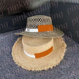 Fashion Designer Straw Hat Hollow Sun Protection Hat Letter Print Women Men Visor Fisherman Hats