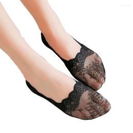 Women Socks Fashion Girls Summer Style Lace Flower Leaf Short Sock Antiskid Invisible Ankle 2023 Sox Slippers