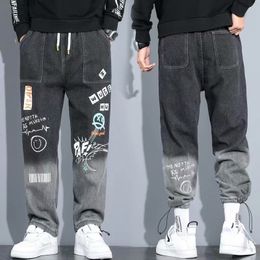 Men's Pants Fashion 's Denim pants Hip Hop Trend Streetwear Jogging Casual Elastic Waist Men Clothing Cargo Trousers 230317