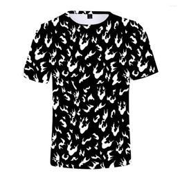 Men's T Shirts 2023 3d Shirt Men And Women White Fire Black Summer Tshirt Clothes Hip Hop Streetwear Harajuku Plus Size