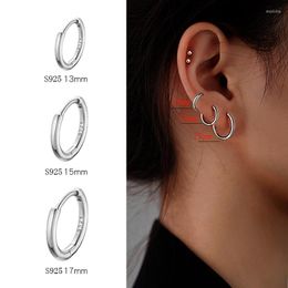 Hoop Earrings Small S925 Silver Plated Circle Round Huggies For Women Men 2023 Ear 13 15 17mm Ring Bone Buckle Fashion Jewellery