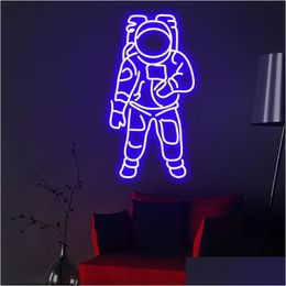 Other Event Party Supplies Astronaut Neon Sign Custom Light Led Pink Home Room Wall Decoration Ins Shop Decor Drop Delivery Garden Dhbhv