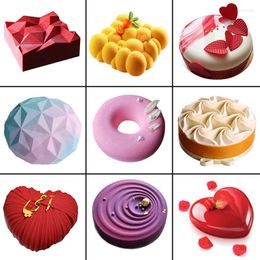 Baking Moulds Silicone Cake Mould Heart Donuts Bubble Shaped Mousse Forms Tray Chocolate Decorating Tool