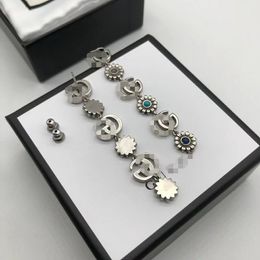 Luxury Gold Stud Earrings Designer For Women Hoop Earrings Stud Letter Earrings Jewellery With Box Set Valentine Day Gift Engagement GE-0126