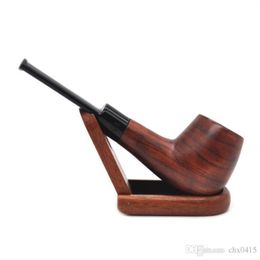 Smoking Pipes Handmade easy to clean red sandalwood pipe, ebony pipe, straight handle cigarette set,