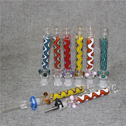 Hookah Nectar Pipe with 10mm Quartz Tip Titanium Nail glass bong Hand pipe ash catcher quartz banger