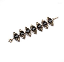 Charm Bracelets Big Geometric Black Chunky Bracelet Women Fashion Statement Vintage Party Jewelry