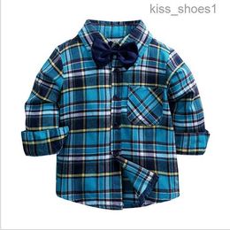 Toddler Boys Plaid Shirts Kid Boys Girl Long Sleeve Buttons Pocket Tops Shirt Turn Down Collar Blouse Casual