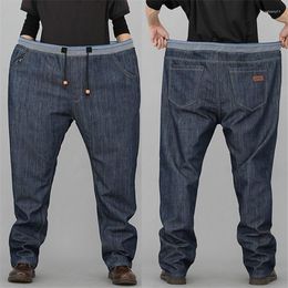 Men's Jeans Plus Big Size Black Men Elastic Denim Trousers Mens Jean Brand 2023 Pants Man Clothes