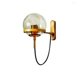 Wall Lamps Vintage Light Reading Art Industrial Ball Glass Bathroom Bedroom Led Lights For Home Decor