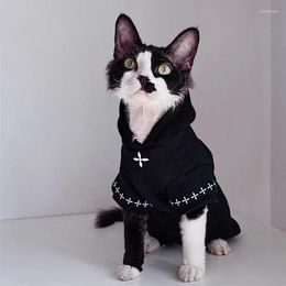 Cat Costumes Hairless Sphynx German Clothes Warm Autumn And Winter Fashion Black Pet Hoodie