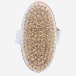 100pcs Dry Skin Body Face Soft Natural Bristle Brush Wooden Bath Shower Brushes SPA without Handle Cleansing dh999