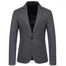 Men's Suits Men Business Leisure Spring Autumn Suit Coat European And American Simple Men's Wear Wool Wind Warm Fashion Versatile