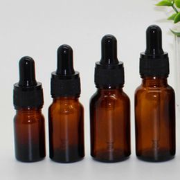 Amber Essential Oil Bottle 5ml,10ml,15ml,20ml,30ml,50ml,100ml Cosmetic Dropper Glass Bottles