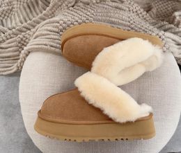 BOX Australia new pattern Thick soled slippers Classic Warm Boots Womens Mini Half Snow Boot Winter Full fur Fluffy furry Satin Ankle Bootss Booties slippers 2023