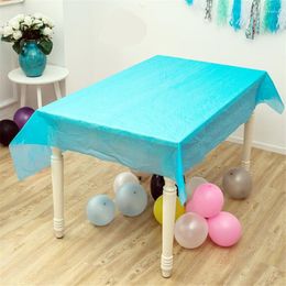 Table Cloth Useful PEVA Disposable Tablecloth Wedding Birthday Party Cover Rectangle Desk Waterproof Oil Proof