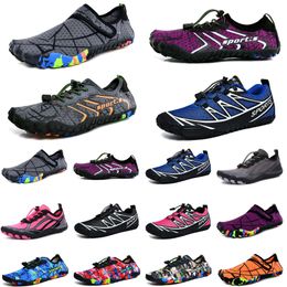 Water Shoes green pink gold red wading shoes beach shoes couple soft-soled creek sneakers grey barefoot skin Snorkelling fitness womenLightweight non-slip shoes