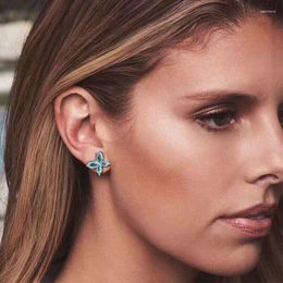 Stud Earrings Be 8 Women High Quality Cubic Zirconia Stone Butterfly Shape Earring Pendientes Mujer Moda E764