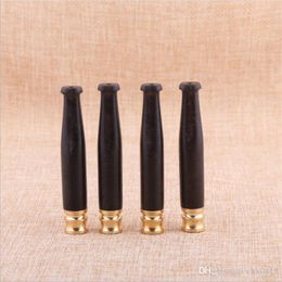 Smoking Pipes Mini New ebony trumpet smooth faced cigarette holder, ebony wood rod, filter pipe