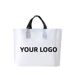 Eco Friendly Die Cut Packaging Bag Custom Logo Shopping Plastic Clothing Bag A391