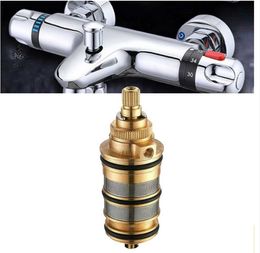 Thermostatic Shower Cartridge Brass Thermostatic Valve Spool Faucet Cartridge Bath Shower Temperature Valve For 1pcs