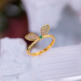 Women Ring Rabbit Shaped Pretty Delicate Wedding Real 18k Yellow Gold Filled Perfect Fine Ring Band