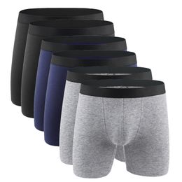 Underpants Cotton Mens Panties Underwear Boxer Shorts Long Leg Comfort Men Underpants Male Hombre Boxer Marca European Size Plus SXXL 230317