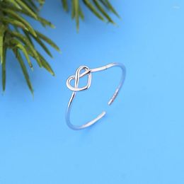 Cluster Rings 925 Sterling Silver Adjustable Minimalist Infinity Finger Chain For Women Love Engagement Weddings Wholesale Anillos Joyas