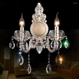 Wall Lamp Luxury Style 1 2 Head Gold Colour K9 Crystal Bed Room Decoration Walll El Aisle Light