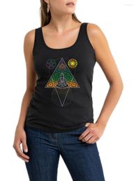 Women's Tanks Buddha Third Eye Graphics Design Tank Tops Women's Street Fashion Sports Sleeveless Gym Fitness Camisole