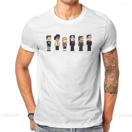 Men's T Shirts Pixel TShirt For Men 8 Bit IT Crowd Basic Summer Tee Shirt Novelty Design Fluffy